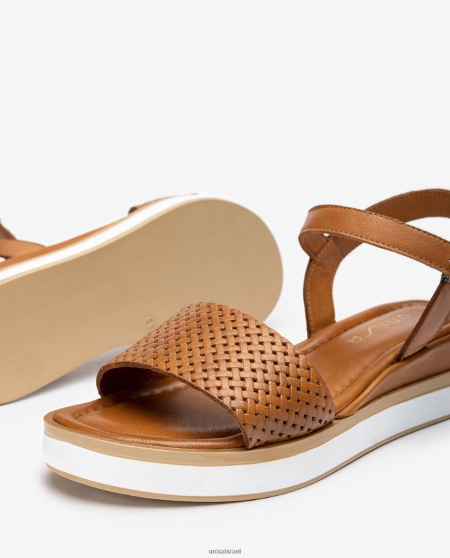Unisa סנדל עם טריז ספורטיבי חום נשים V2BP2139