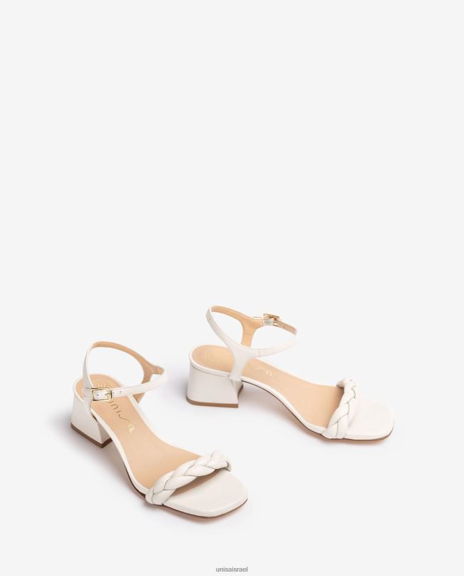 Unisa סנדל עם רצועה קלועה לבן נשים V2BP2146