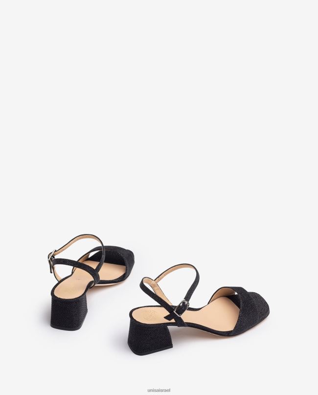 Unisa סנדל עם עקב רחב שָׁחוֹר נשים V2BP2152