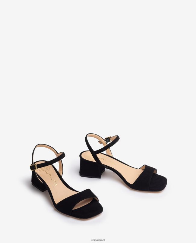 Unisa סנדל עם עקב רחב שָׁחוֹר נשים V2BP2153