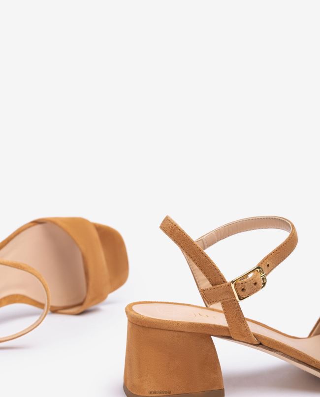 Unisa סנדל עם עקב רחב חום נשים V2BP2154