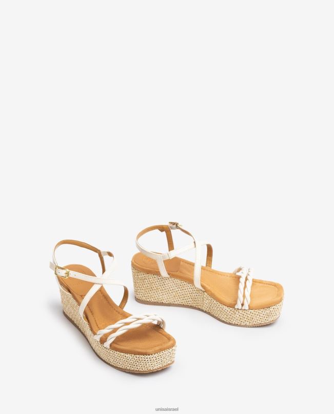 Unisa סנדל עם עקב בלוק ורצועות ספירלה אופנה נשים V2BP2159