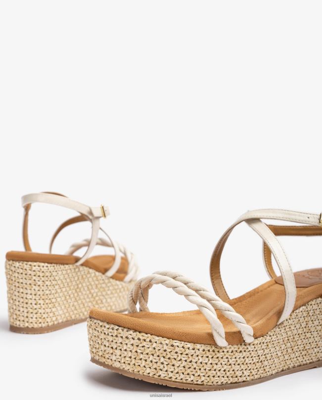 Unisa סנדל עם עקב בלוק ורצועות ספירלה אופנה נשים V2BP2159