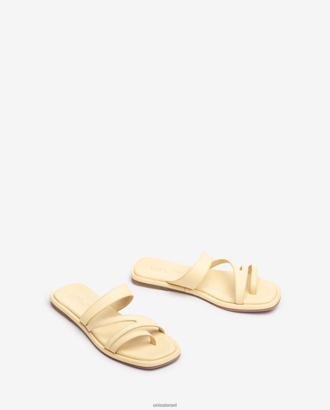 Unisa סנדל שטוח עם רצועות בז' נשים V2BP215