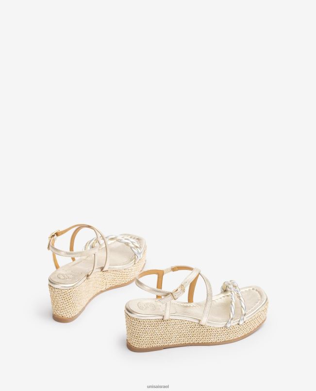 Unisa סנדל עם עקב בלוק ורצועות ספירלה אופנה נשים V2BP2160