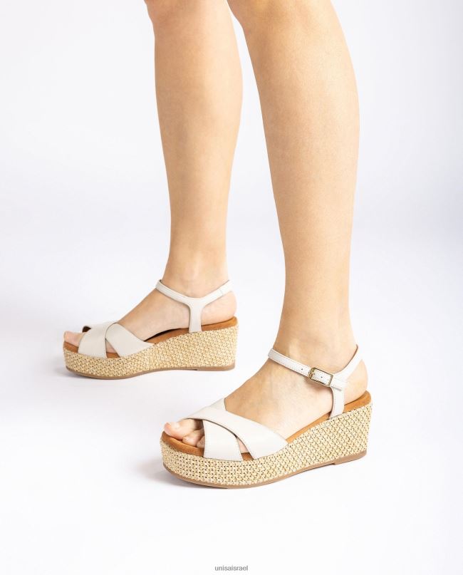 Unisa סנדל עם עקב בלוק רפיה אופנה נשים V2BP2167