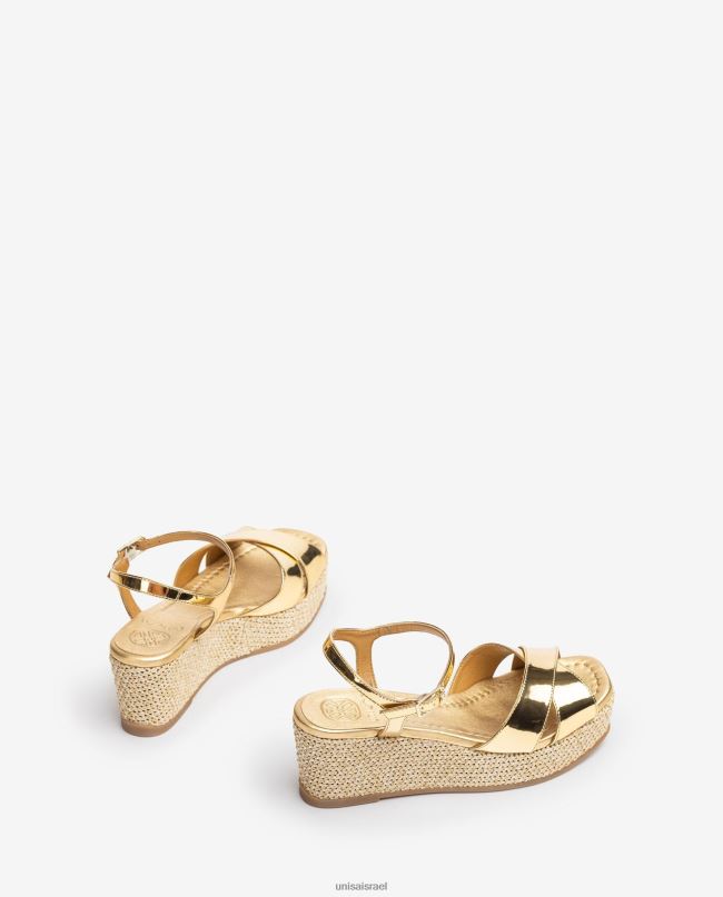 Unisa סנדל עם עקב בלוק רפיה מְעוּדָן נשים V2BP2168