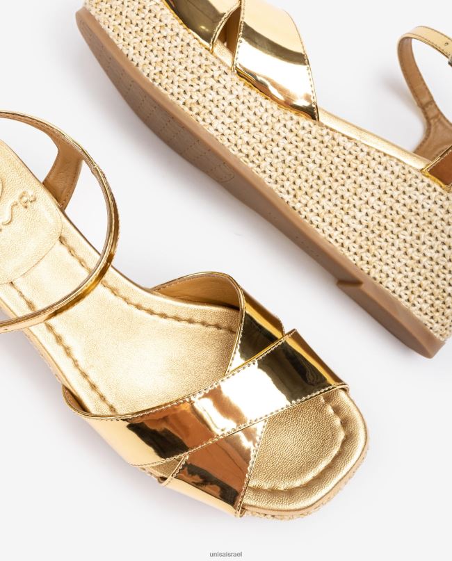 Unisa סנדל עם עקב בלוק רפיה מְעוּדָן נשים V2BP2168