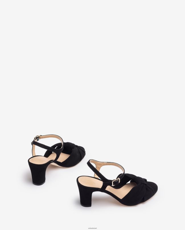 Unisa סנדל זמש חכם שָׁחוֹר נשים V2BP2176