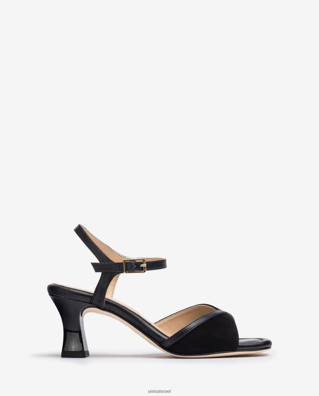 Unisa סנדל חכם עם עקב נוח שָׁחוֹר נשים V2BP2185