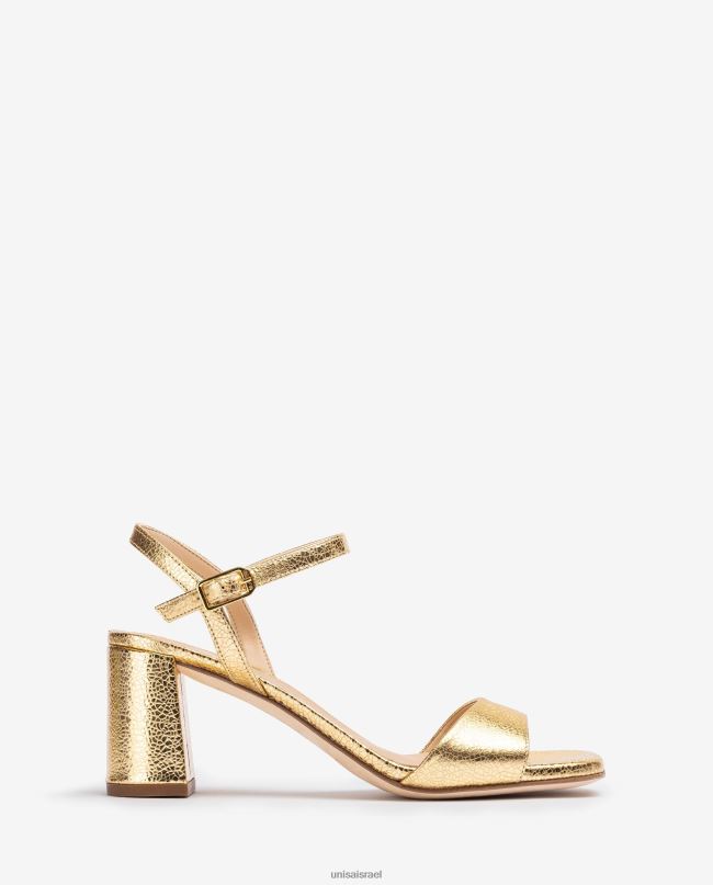 Unisa סנדל סוליה מרובעת זהב נשים V2BP2198