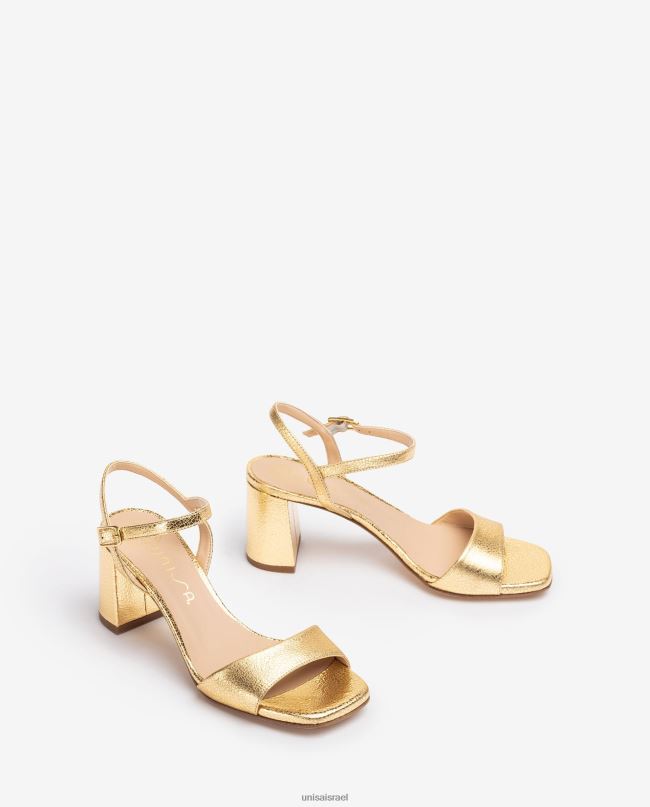 Unisa סנדל סוליה מרובעת זהב נשים V2BP2198