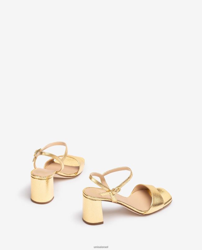 Unisa סנדל סוליה מרובעת זהב נשים V2BP2198
