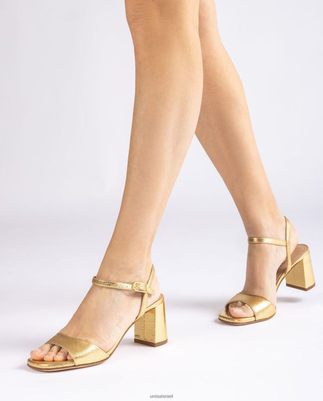 Unisa סנדל סוליה מרובעת זהב נשים V2BP2198