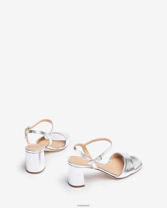 Unisa סנדל סוליה מרובעת כסף נשים V2BP2199