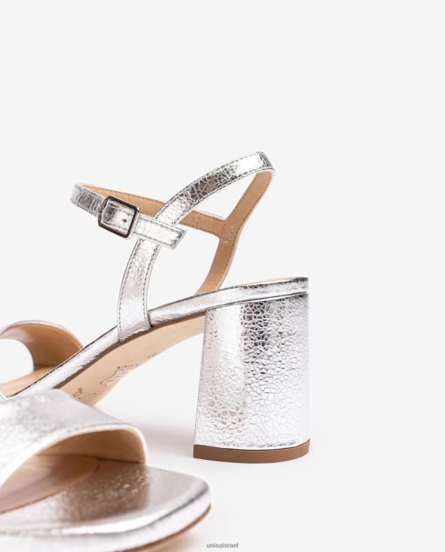 Unisa סנדל סוליה מרובעת כסף נשים V2BP2199