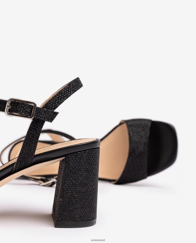 Unisa סנדל סוליה מרובעת שָׁחוֹר נשים V2BP2200