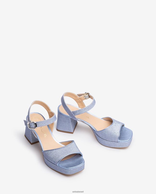 Unisa סנדל עם עקב ופלטפורמה כְּחוֹל נשים V2BP2211