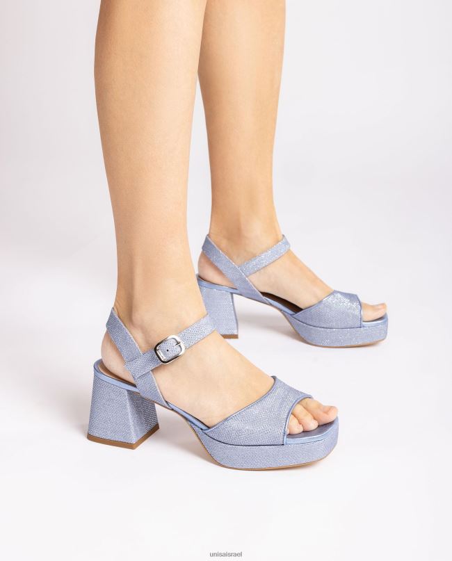 Unisa סנדל עם עקב ופלטפורמה כְּחוֹל נשים V2BP2211