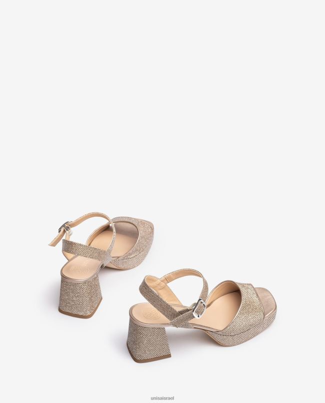 Unisa סנדל עם עקב ופלטפורמה בְּרוֹנזָה נשים V2BP2212