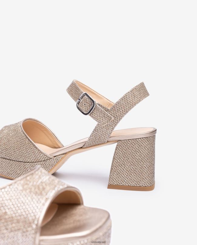 Unisa סנדל עם עקב ופלטפורמה בְּרוֹנזָה נשים V2BP2212