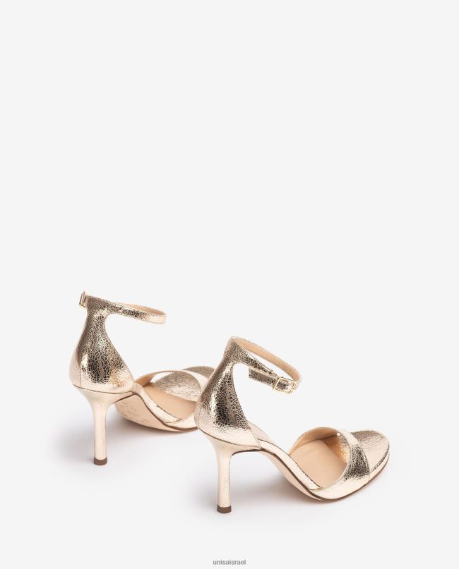 Unisa סנדל עקב גבוה באפקט מתכתי אופנה נשים V2BP221