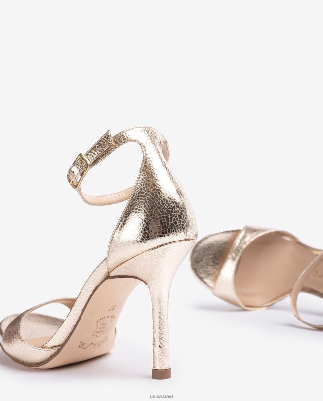 Unisa סנדל עקב גבוה באפקט מתכתי אופנה נשים V2BP221