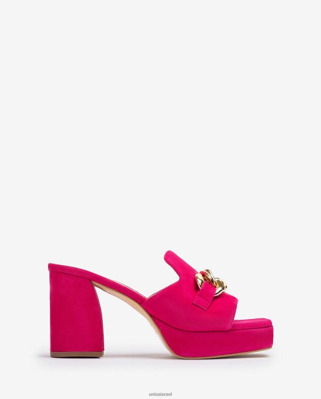 Unisa סנדל זמש עם שרשרת וָרוֹד נשים V2BP2221