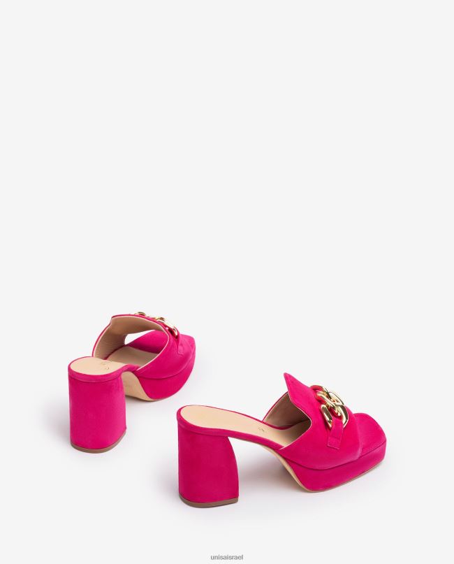 Unisa סנדל זמש עם שרשרת וָרוֹד נשים V2BP2221