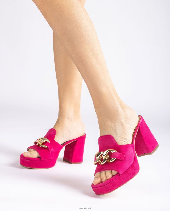 Unisa סנדל זמש עם שרשרת וָרוֹד נשים V2BP2221