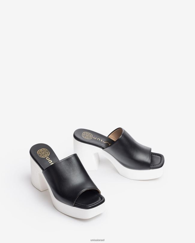 Unisa סנדל ערפד רחב עם עקב בלוק שָׁחוֹר נשים V2BP2235
