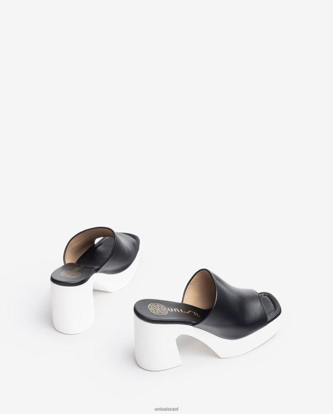 Unisa סנדל ערפד רחב עם עקב בלוק שָׁחוֹר נשים V2BP2235