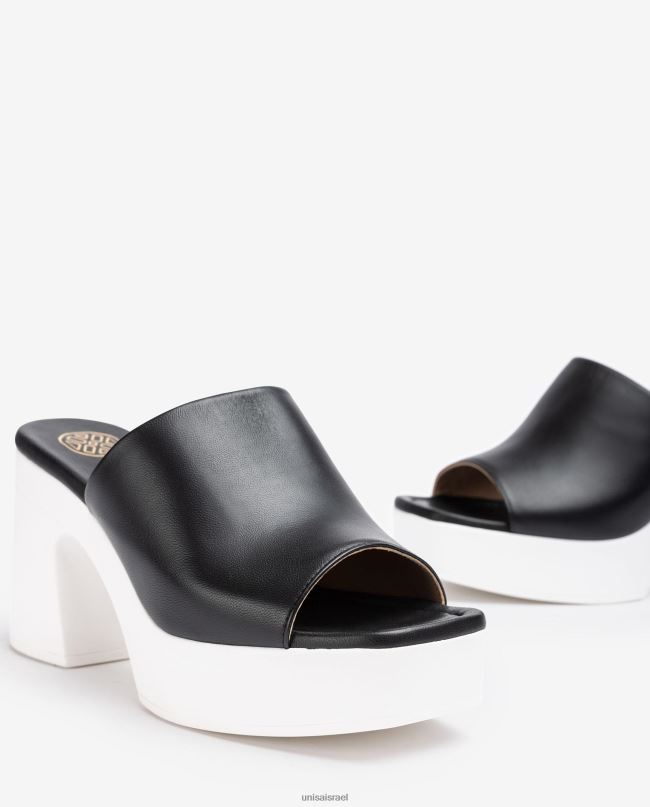Unisa סנדל ערפד רחב עם עקב בלוק שָׁחוֹר נשים V2BP2235