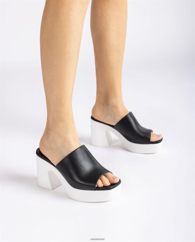 Unisa סנדל ערפד רחב עם עקב בלוק שָׁחוֹר נשים V2BP2235