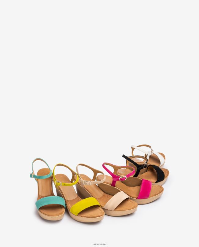 Unisa סנדל זמש עם בלוק שָׁחוֹר נשים V2BP2248