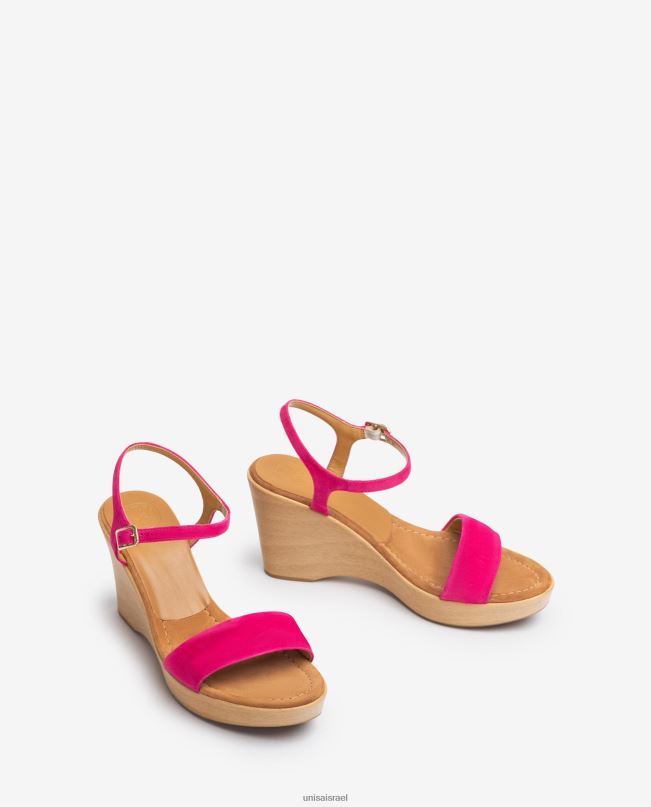 Unisa סנדל זמש עם בלוק וָרוֹד נשים V2BP2249