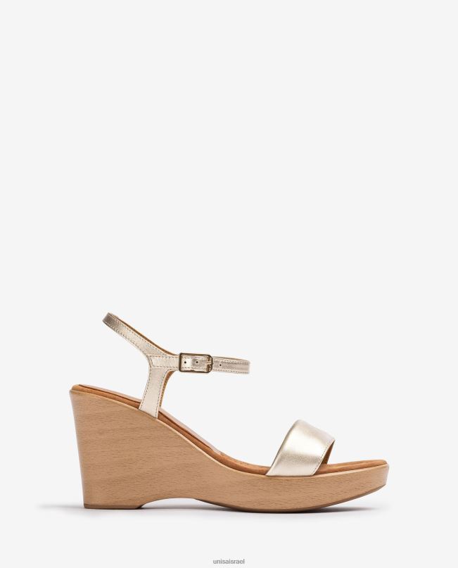 Unisa סנדל בעל אפקט מתכתי עם בלוק מְעוּדָן נשים V2BP2252