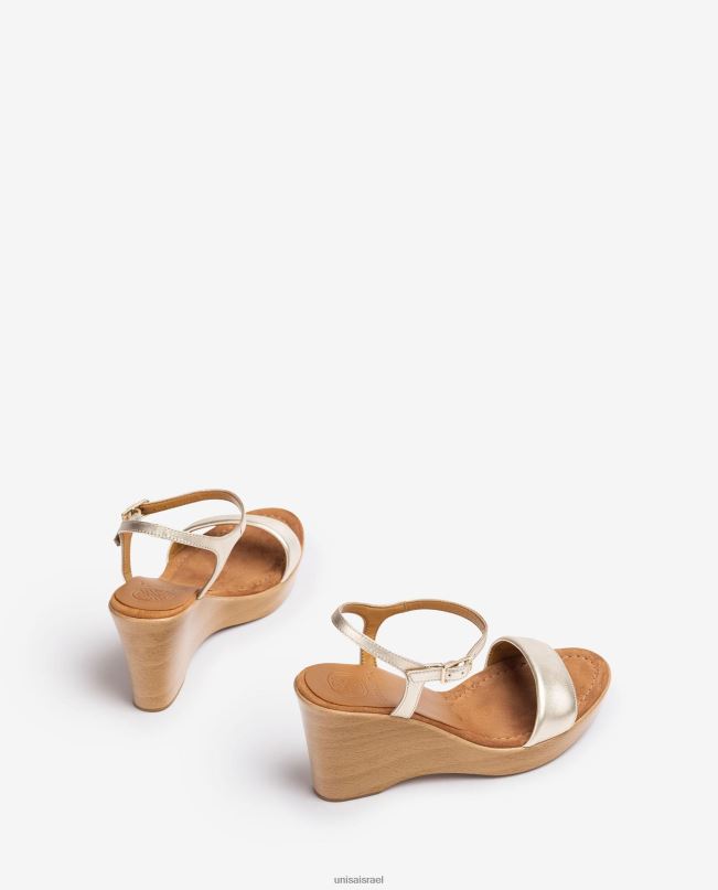 Unisa סנדל בעל אפקט מתכתי עם בלוק מְעוּדָן נשים V2BP2252