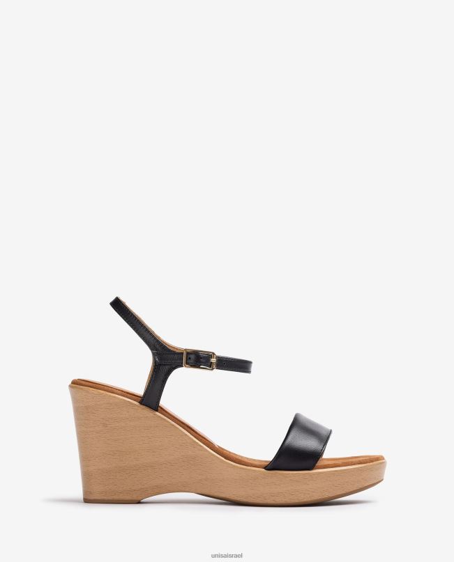 Unisa סנדל עור עם בלוק שָׁחוֹר נשים V2BP2253