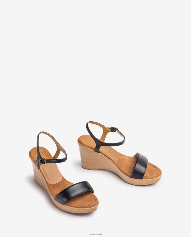 Unisa סנדל עור עם בלוק שָׁחוֹר נשים V2BP2253