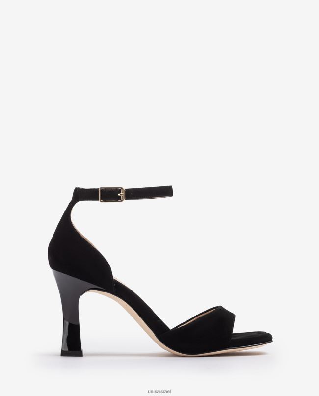 Unisa סנדל רצועת קרסול זמש ד'אורסי שָׁחוֹר נשים V2BP2260