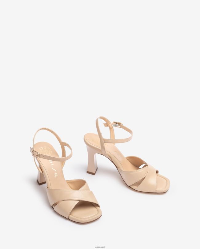 Unisa סנדל רצועה צולבת בז' נשים V2BP2271