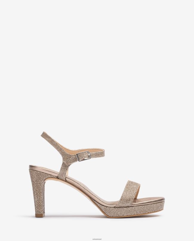 Unisa סנדל בד מבריק בְּרוֹנזָה נשים V2BP2273