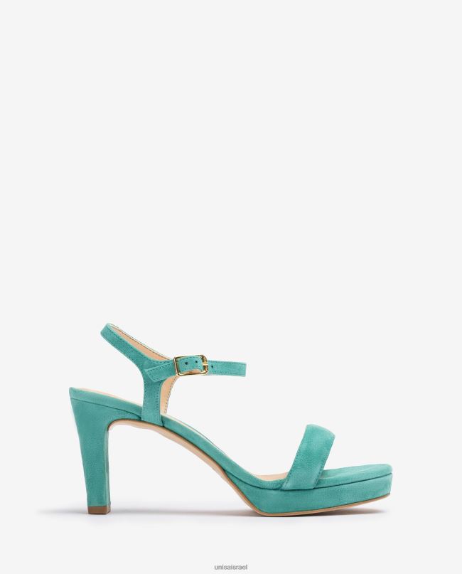Unisa סנדל זמש ירוק נשים V2BP2274