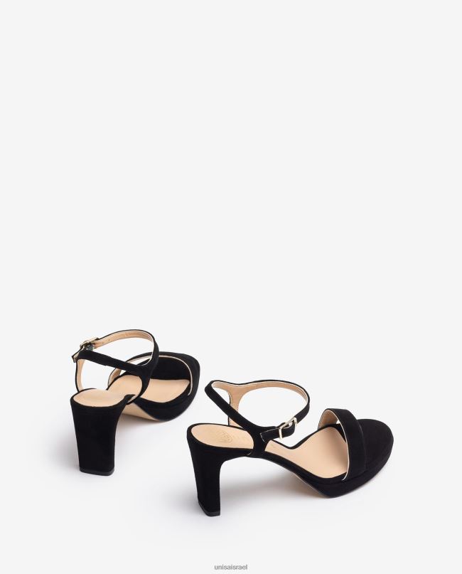 Unisa סנדל זמש שָׁחוֹר נשים V2BP2275