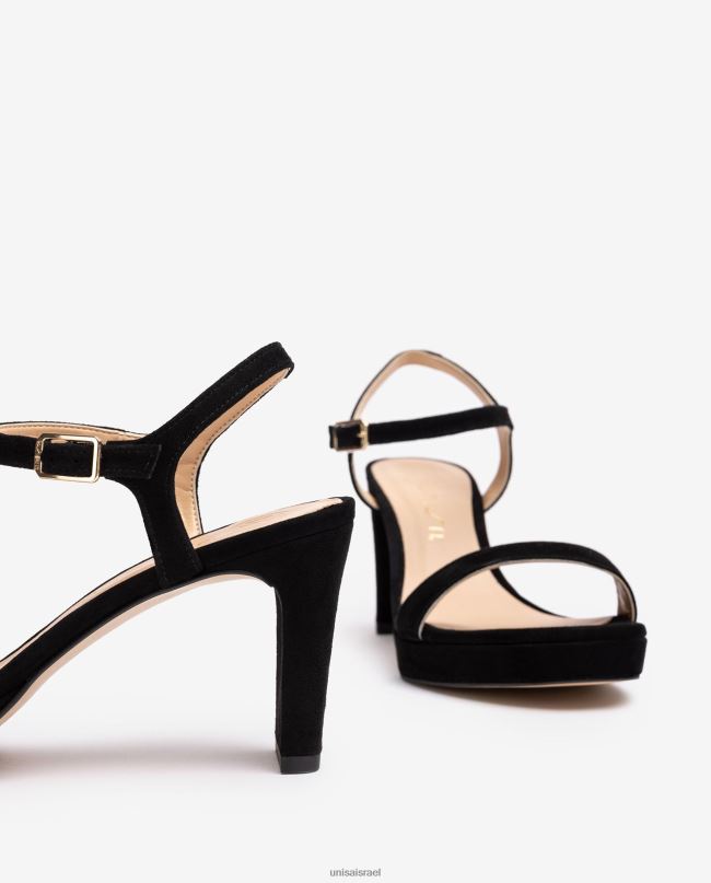 Unisa סנדל זמש שָׁחוֹר נשים V2BP2275