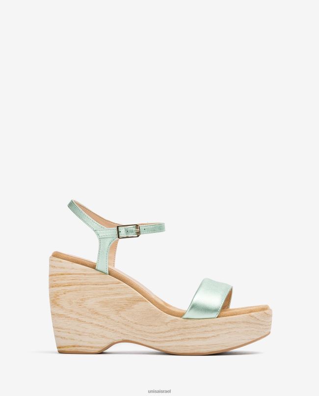 Unisa סנדל בעל אפקט מתכתי עם בלוק כְּחוֹל נשים V2BP2280