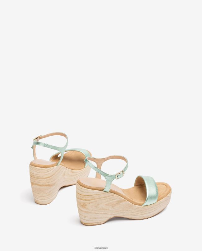 Unisa סנדל בעל אפקט מתכתי עם בלוק כְּחוֹל נשים V2BP2280