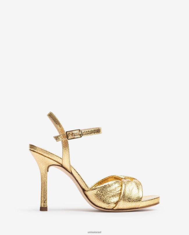 Unisa סנדל עם עקבים גבוהים מוצלבים זהב נשים V2BP2287
