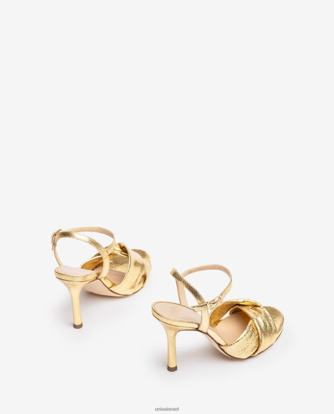 Unisa סנדל עם עקבים גבוהים מוצלבים זהב נשים V2BP2287